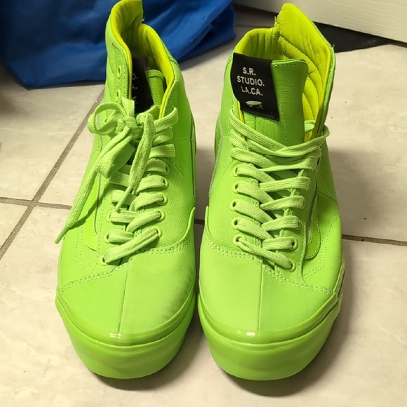 Vans OTW S.R. Studio Neon Green High-Top Sneakers - Picture 1 of 10